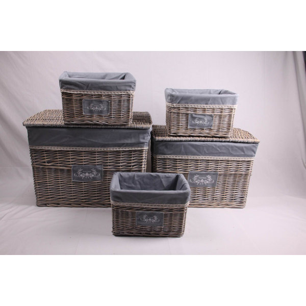 Garpe Interiores 5-tlg. Korb-Set aus Korbgeflecht | Wayfair.de